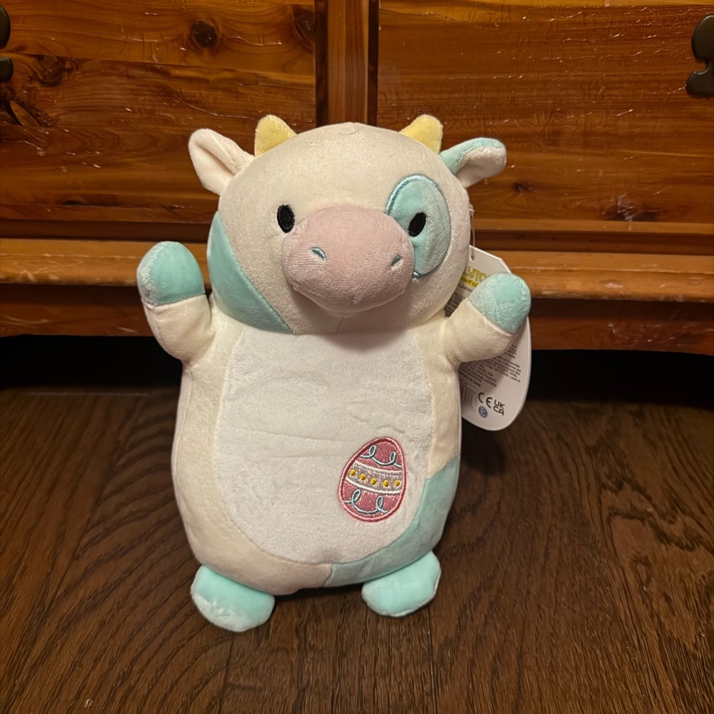 Plush Cow Toy - Cream and Mint